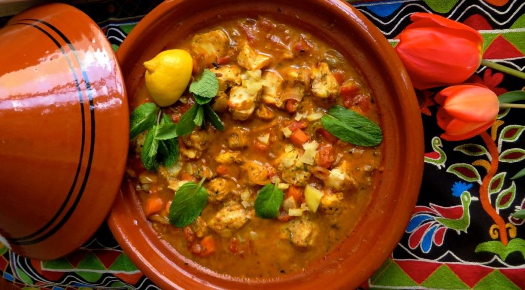 Moroccan Fish Tagine with Potatoes