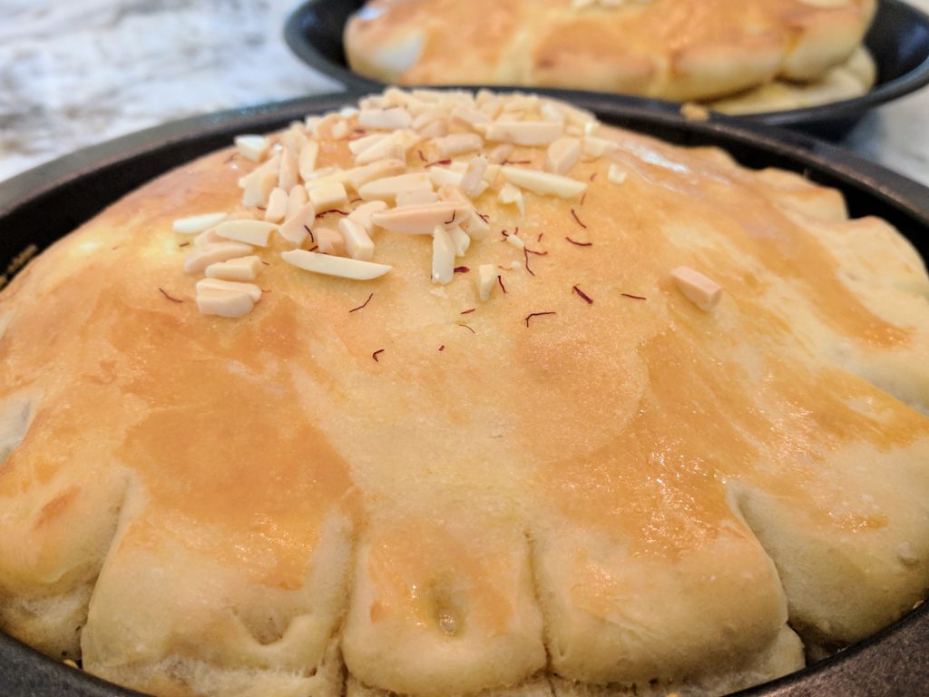 Moroccan Challah with Saffron and Almond