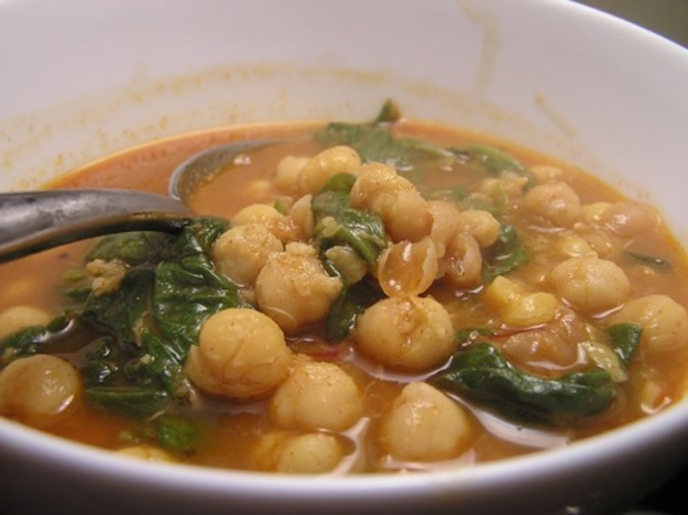 Chickpea and Spinach Soup - Kosher Cowboy from Morocco to Midwest