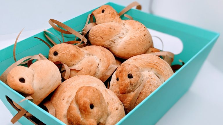 shavuot bread dove basket