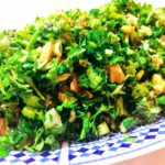 Chopped green herb salad