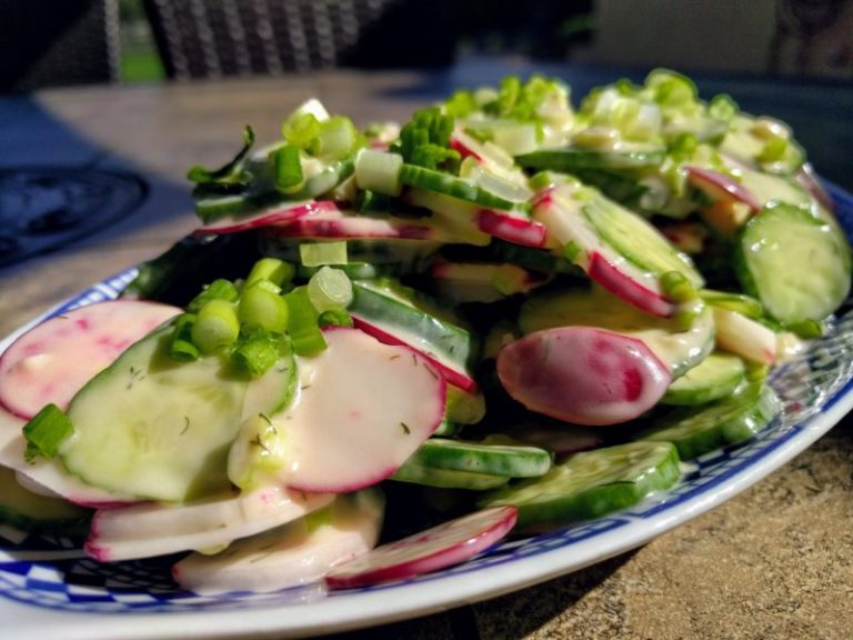 Cucumber and Radish Salad with Dill Dressing