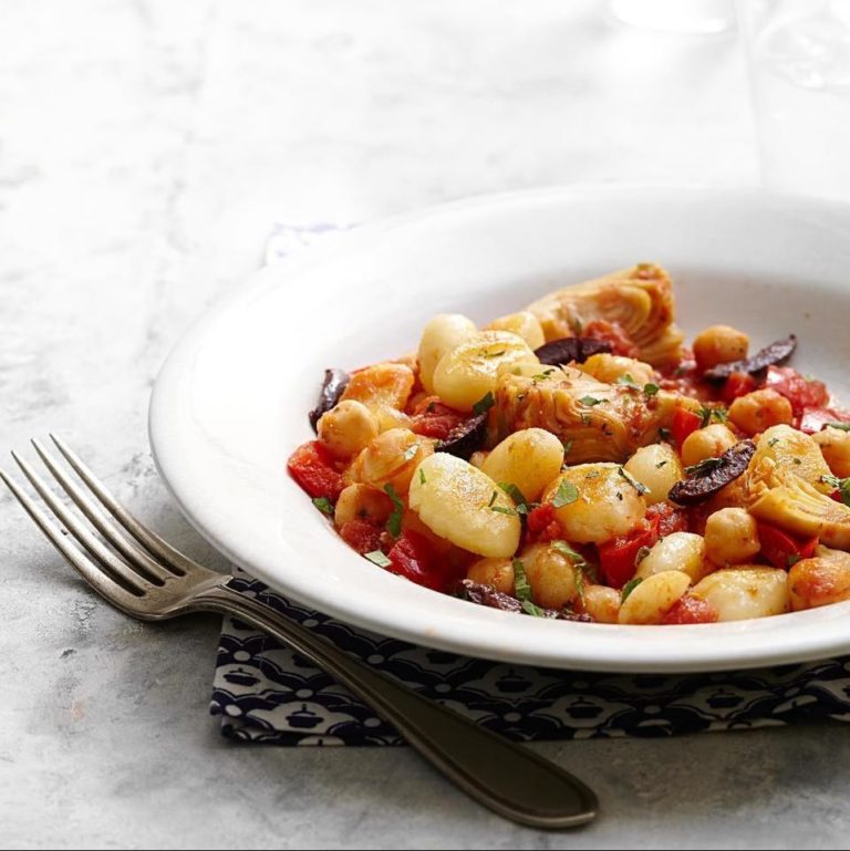 artichoke and tomato gnocchi