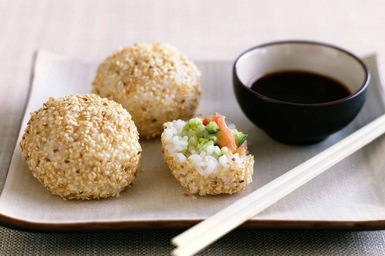 Salmon and Avocado Rice Balls