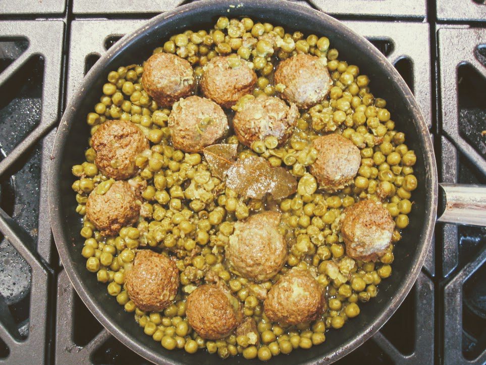 Moroccan Meatballs with Sweet Peas