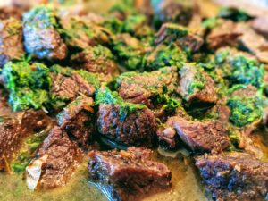 cilantro beef cubes by the KosherCowboy