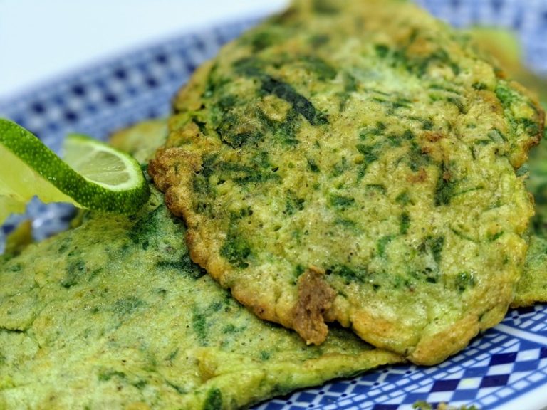 Peruvian Spinach Fritters or Pancakes (Torrejas De Espinaca)