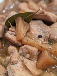 Philippine pineapple chicken adobo