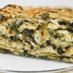 Spinach feta and artichoke matzah lasagna