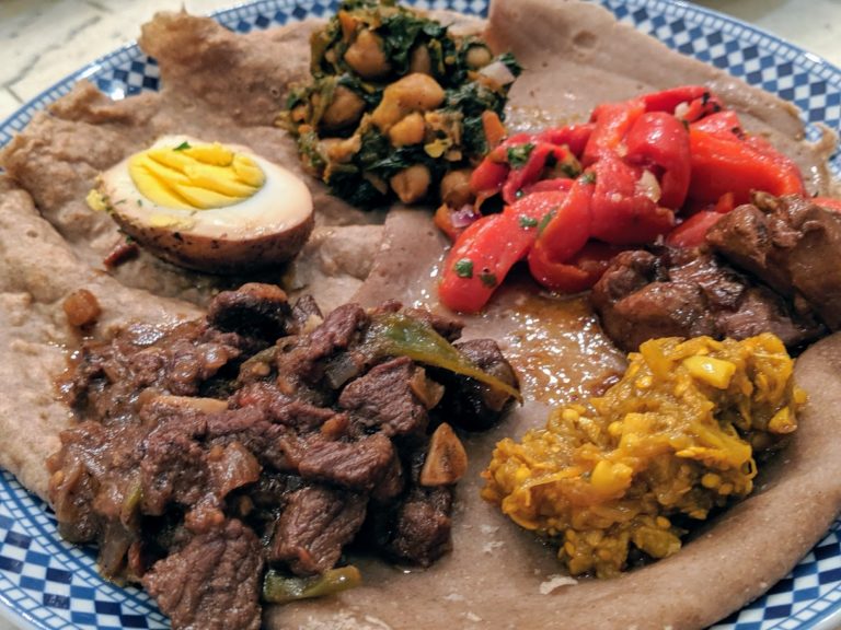 traditional Ethiopian cuisine platter