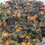 Ethiopian collard green with chickpeas gomen