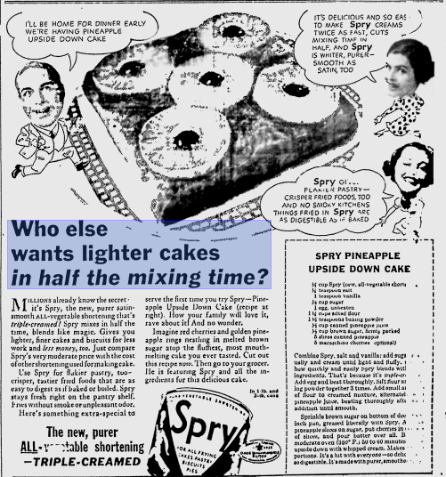 pineapple-upside-down-cake-ad-Spry-Ad-from-1936-featuring-Pineapple-Upside-Down-Cake ad