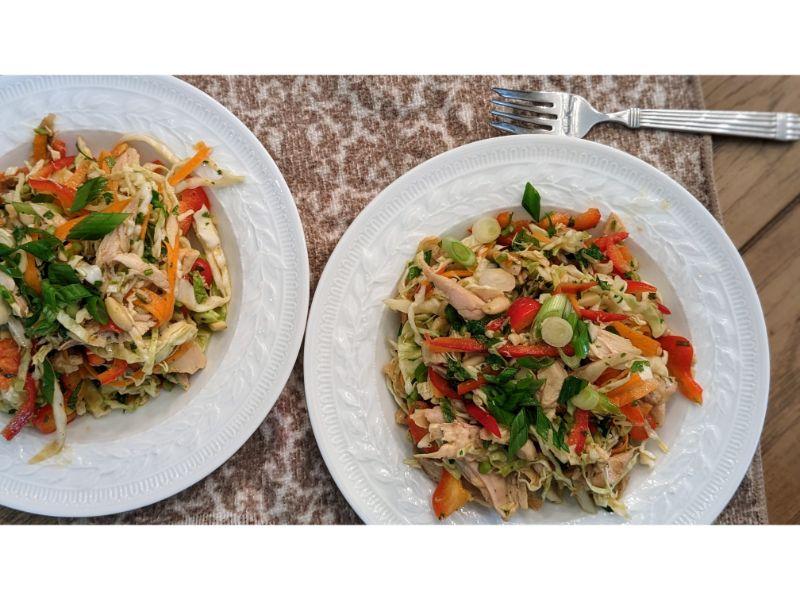 Fusion Feast: Sephardic-Inspired Asian Ginger Chicken Crunch Salad Recipe