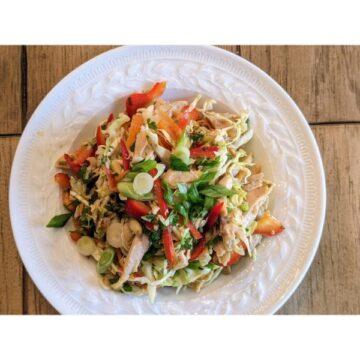 Fusion Feast: Sephardic-Inspired Asian Ginger Chicken Crunch Salad Recipe