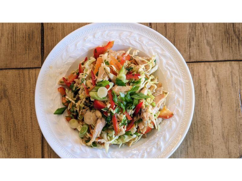 Fusion Feast: Sephardic-Inspired Asian Ginger Chicken Crunch Salad Recipe