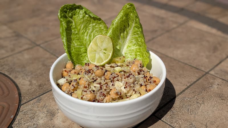 Chickpea Cabbage Quinoa Salad