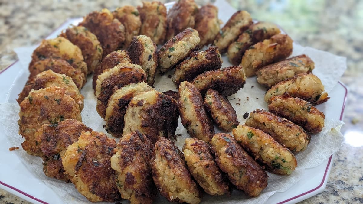 a platter of baltimore coddies
